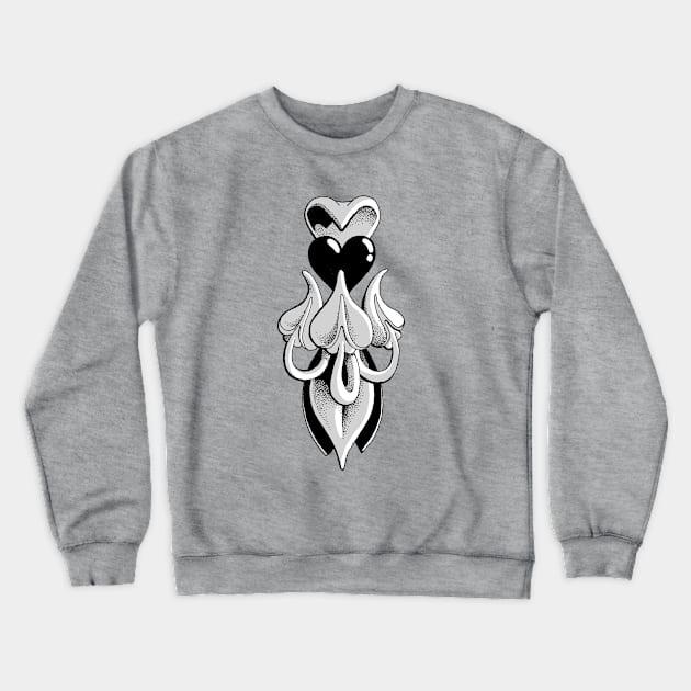 Twisted Flora Heart Crewneck Sweatshirt by emilpytlik